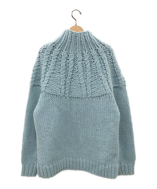 CLANE（クラネ）CLANE (クラネ) チャンキー ケーブル ハンドニット プルオーバー ライトブルー サイズ:ＳＩＺＥ１の古着・服飾アイテム