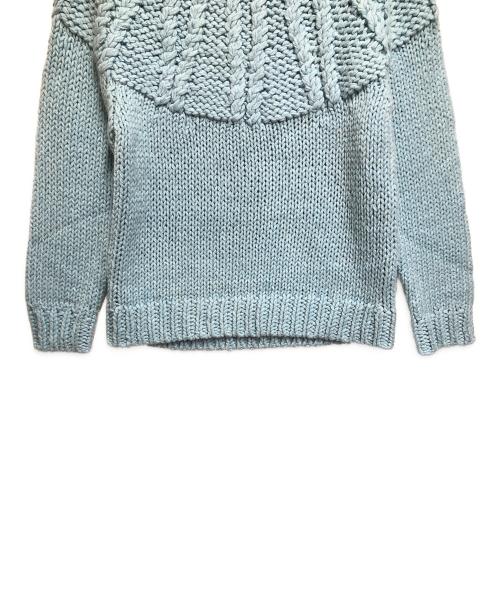 CLANE（クラネ）CLANE (クラネ) チャンキー ケーブル ハンドニット プルオーバー ライトブルー サイズ:ＳＩＺＥ１の古着・服飾アイテム