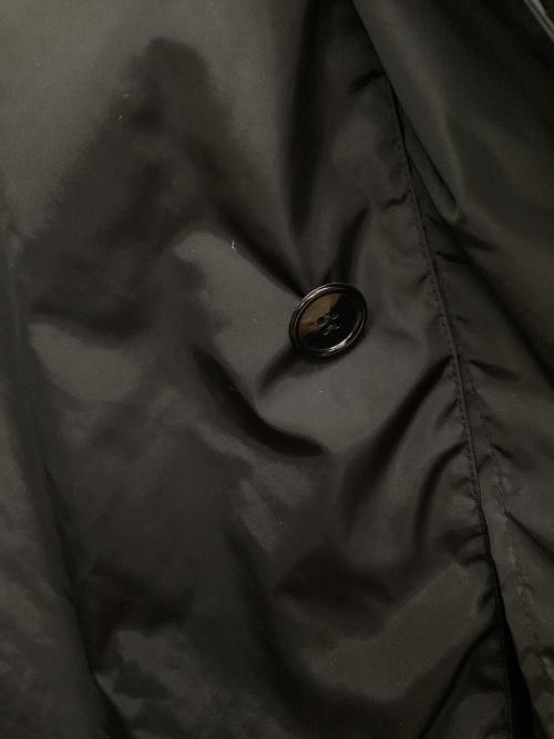BEAMS F（ビームスエフ）BEAMS F (ビームスエフ) ラグランスリーブ ステンカラーコート ブラック サイズ:46の古着・服飾アイテム