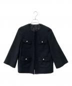 ANAYIアナイ）の古着「チェックツィードジャケット」｜ブラック