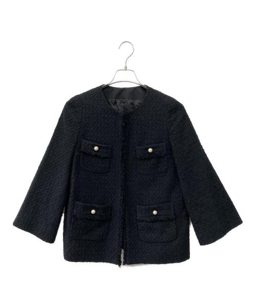 ANAYI（アナイ）ANAYI (アナイ) チェックツィードジャケット ブラック サイズ:38　の古着・服飾アイテム