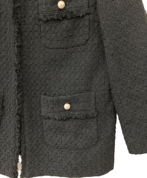 ANAYI（アナイ）ANAYI (アナイ) チェックツィードジャケット ブラック サイズ:38　の古着・服飾アイテム