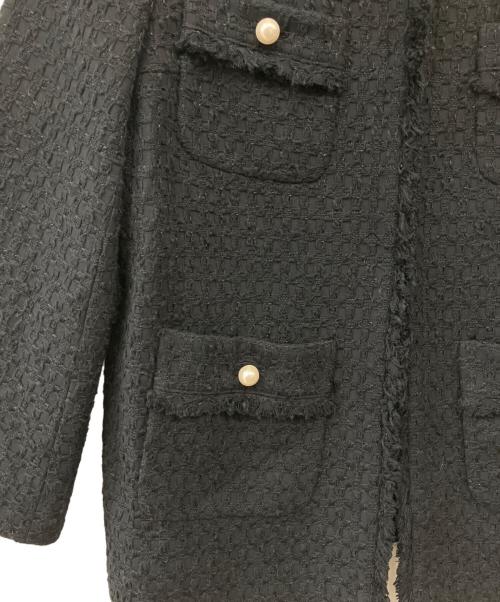 ANAYI（アナイ）ANAYI (アナイ) チェックツィードジャケット ブラック サイズ:38　の古着・服飾アイテム