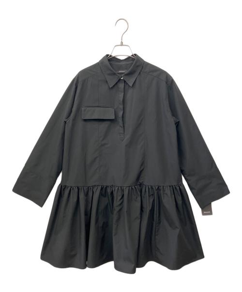 anuans（アニュアンス）anuans (アニュアンス) ギャザーフレアミニワンピース ブラック サイズ:Fの古着・服飾アイテム