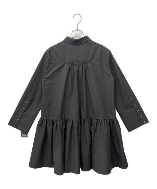 anuans（アニュアンス）anuans (アニュアンス) ギャザーフレアミニワンピース ブラック サイズ:Fの古着・服飾アイテム