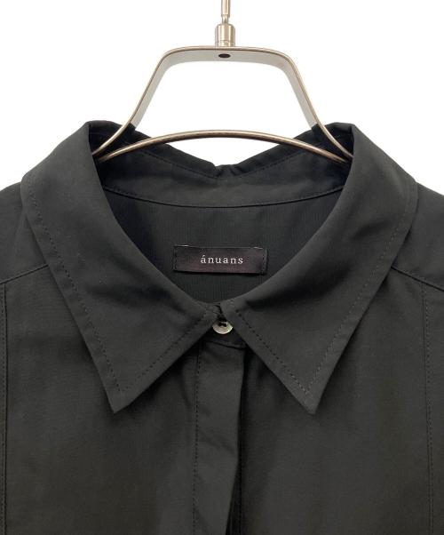 anuans（アニュアンス）anuans (アニュアンス) ギャザーフレアミニワンピース ブラック サイズ:Fの古着・服飾アイテム