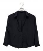 Nobleノーブル）の古着「シルキーデシンスキッパーシャツ」｜ネイビー