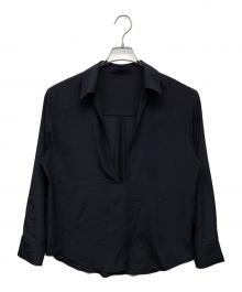 Noble（ノーブル）の古着「シルキーデシンスキッパーシャツ」｜ネイビー