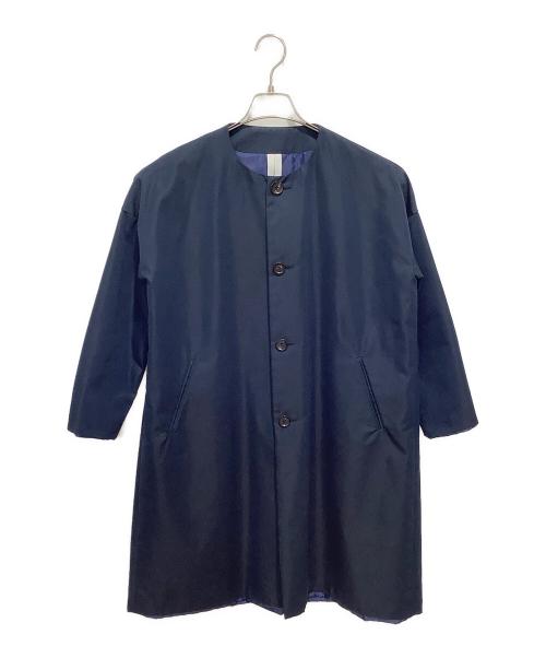 ironari（イロナリ）ironari (イロナリ) ノーカラーロングサクラコート ネイビーの古着・服飾アイテム