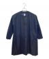 ironari（イロナリ）の古着「ノーカラーロングサクラコート」｜ネイビー