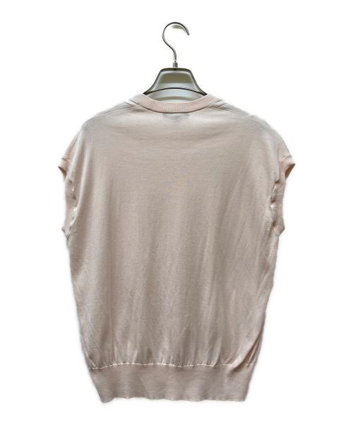 DRAWER（ドゥロワー）DRAWER (ドゥロワー) 16G天竺編みノースリーブニット ピンク サイズ:-の古着・服飾アイテム