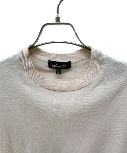 DRAWER（ドゥロワー）DRAWER (ドゥロワー) 16G天竺編みノースリーブニット ピンク サイズ:-の古着・服飾アイテム