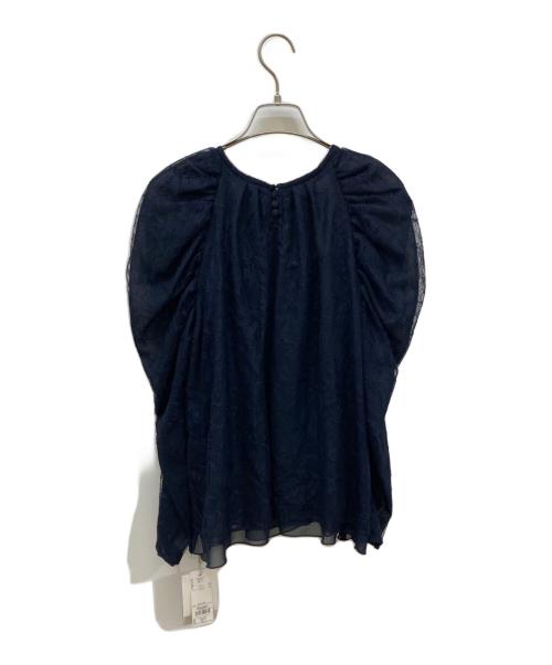 CELFORD（セルフォード）CELFORD (セルフォード) ギャザースリーブレースブラウス ネイビー サイズ:SIZE 36 未使用品の古着・服飾アイテム