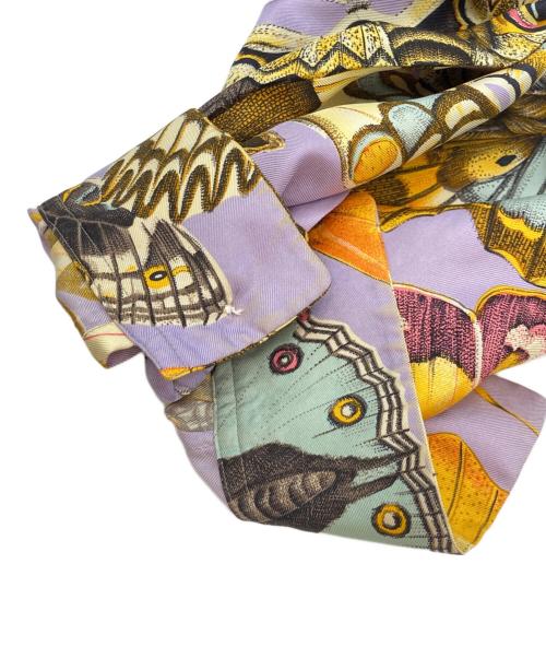 GUCCI（グッチ）GUCCI (グッチ) バタフライシルクシャツ パープル サイズ:42の古着・服飾アイテム