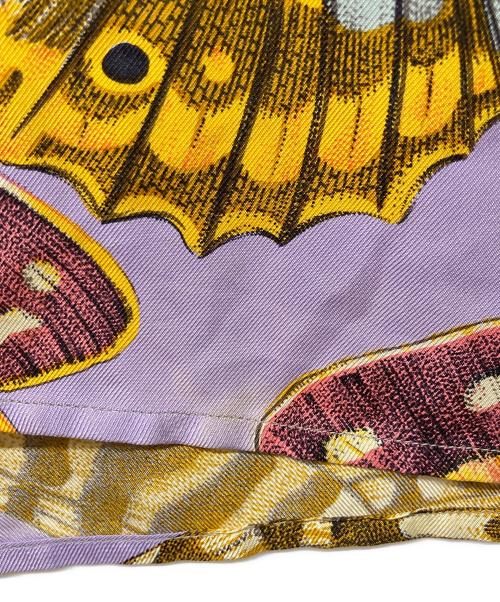 GUCCI（グッチ）GUCCI (グッチ) バタフライシルクシャツ パープル サイズ:42の古着・服飾アイテム