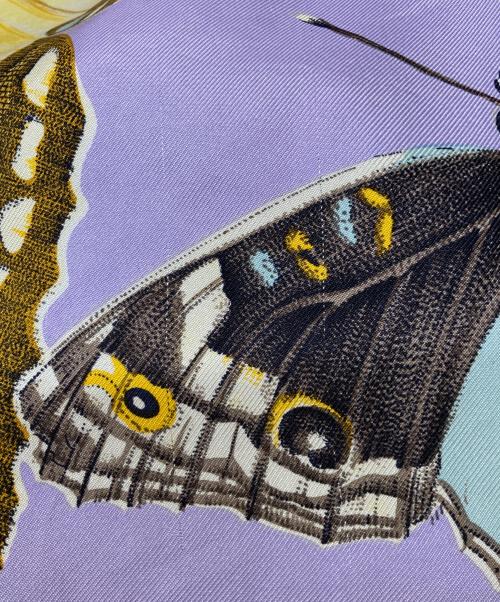 GUCCI（グッチ）GUCCI (グッチ) バタフライシルクシャツ パープル サイズ:42の古着・服飾アイテム