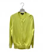 DRAWERドゥロワー）の古着「18GコットンシルクVネックカーディガン」｜イエロー