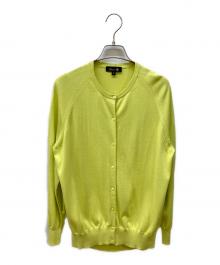 DRAWER（ドゥロワー）の古着「18GコットンシルクVネックカーディガン」｜イエロー