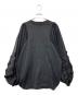 YORI（ヨリ）の古着「サークルフリルスリーブブラウス」｜ブラック