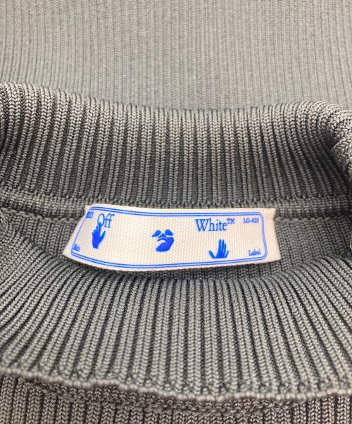 OFFWHITE（オフホワイト）OFFWHITE (オフホワイト) ショートスリーブモックネックニット ブラック サイズ:38の古着・服飾アイテム
