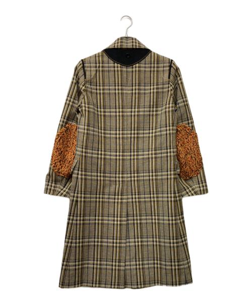 PRADA（プラダ）PRADA (プラダ) エルボパッチチェックチェスターコート サイズ:44の古着・服飾アイテム