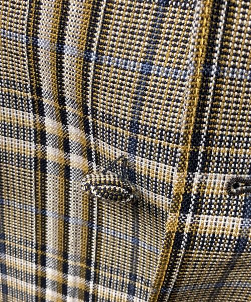 PRADA（プラダ）PRADA (プラダ) エルボパッチチェックチェスターコート サイズ:44の古着・服飾アイテム