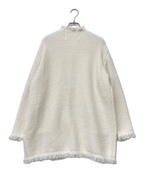 ADAWAS（アダワス）ADAWAS (アダワス) ニットツイードジャケット ホワイト サイズ:FREEの古着・服飾アイテム