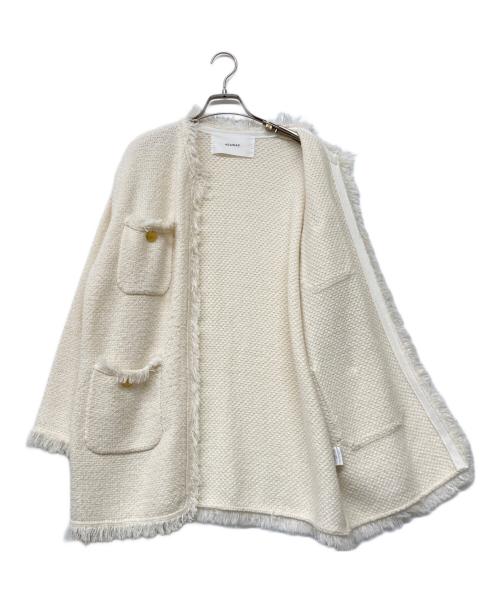 ADAWAS（アダワス）ADAWAS (アダワス) ニットツイードジャケット ホワイト サイズ:FREEの古着・服飾アイテム