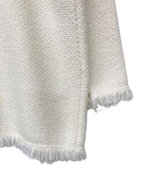 ADAWAS（アダワス）ADAWAS (アダワス) ニットツイードジャケット ホワイト サイズ:FREEの古着・服飾アイテム