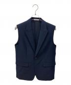 MACPHEEマカフィー）の古着「ストレッチポプリン ラペルカラージレ」｜ネイビー