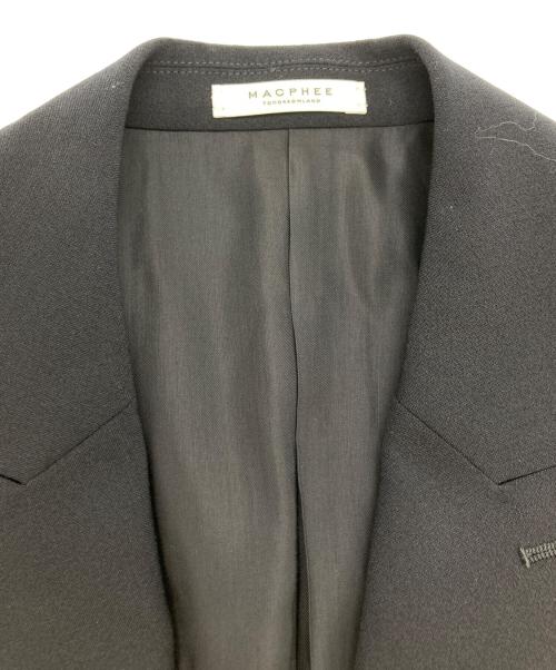 MACPHEE（マカフィー）MACPHEE (マカフィー) ストレッチポプリン ラペルカラージレ ネイビー サイズ:36の古着・服飾アイテム