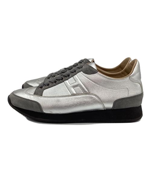 HERMES（エルメス）HERMES (エルメス) ローカットスニーカー シルバー サイズ:37 1/2の古着・服飾アイテム