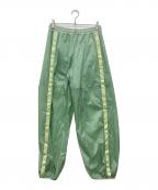 HERNOヘルノ）の古着「シアーサイドラインパンツ」｜グリーン