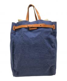 genten（ゲンテン）の古着「ピアンタ2 キャンバスリュック」｜ネイビー×ブラウン