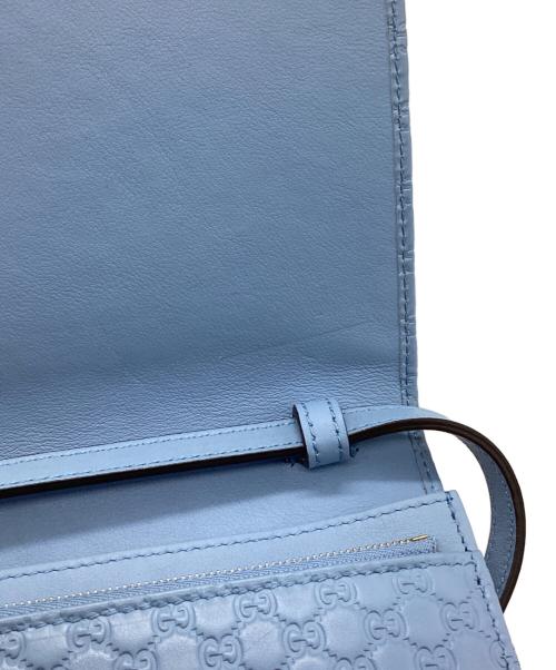 GUCCI（グッチ）GUCCI (グッチ) ショルダーウォレット ライトブルーの古着・服飾アイテム