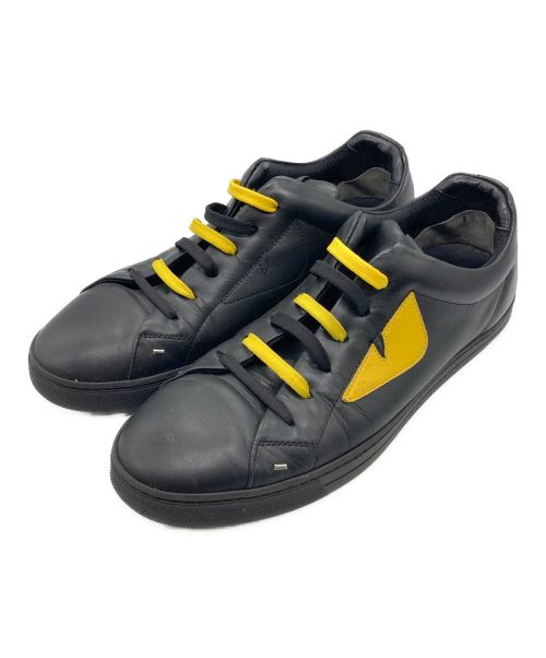 FENDI（フェンディ）FENDI (フェンディ) レザースニーカー ブラック サイズ:7の古着・服飾アイテム