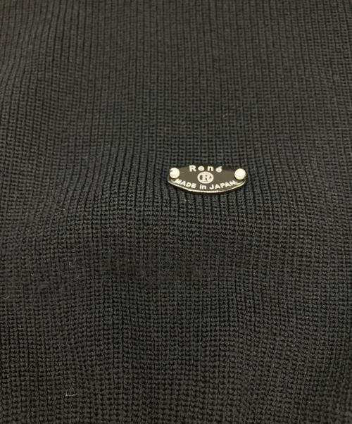 Rene（ルネ）Rene (ルネ) パールフリル袖ニット ブラック サイズ:34の古着・服飾アイテム