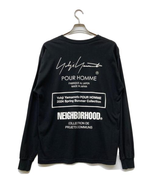 Yohji Yamamoto pour homme（ヨウジヤマモト プールオム）Yohji Yamamoto pour homme (ヨウジヤマモト プールオム) NEIGHBORHOOD (ネイバーフッド) クルーネックロングスリーブカットソー ブラック サイズ:Mの古着・服飾アイテム