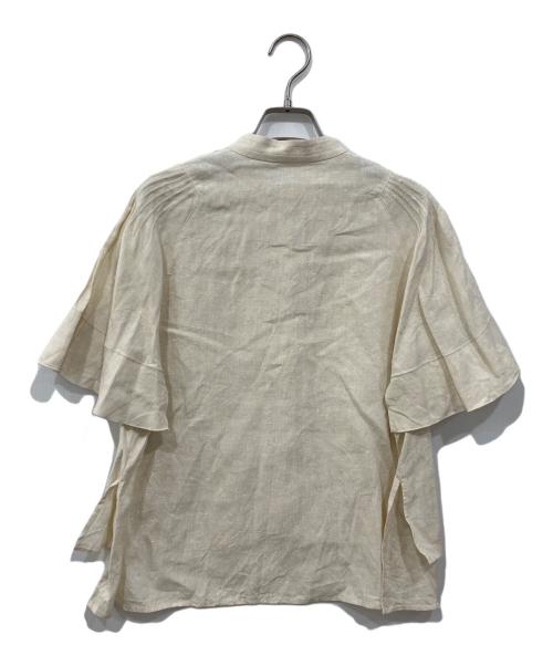 DES PRES（デ プレ）DES PRES (デ プレ) スパークリネン ピンタックスリーブブラウス ベージュ サイズ:Freeの古着・服飾アイテム