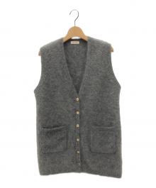 DES PRES（デ プレ）の古着「フォックスカシミヤ Vネックベスト」｜グレー