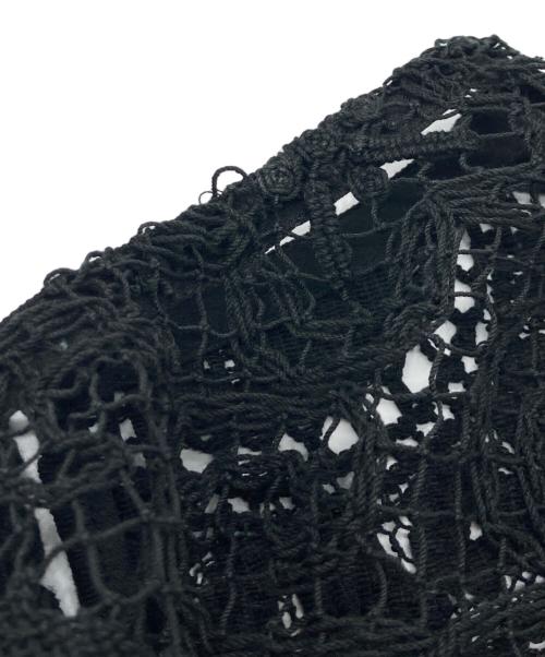 MALION VINTAGE（マリオンヴィンテージ）MALION VINTAGE (マリオンヴィンテージ) クロシェレースブラウス ブラック サイズ:FREEの古着・服飾アイテム