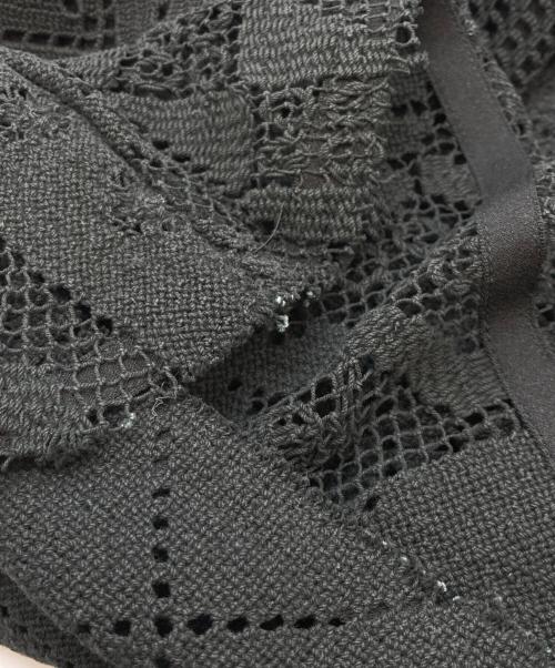 MALION VINTAGE（マリオンヴィンテージ）MALION VINTAGE (マリオンヴィンテージ) クロシェレースブラウス ブラック サイズ:FREEの古着・服飾アイテム