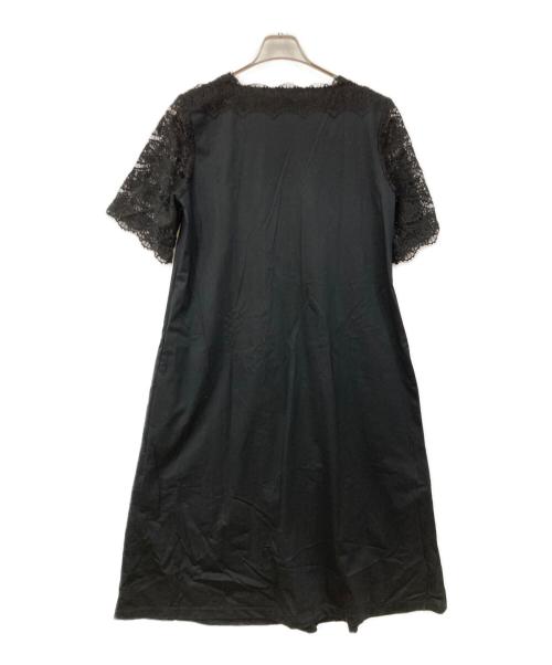 INGEBORG（インゲボルグ）INGEBORG (インゲボルグ) 半袖レースワンピース ブラック サイズ:SIZE 4 未使用品の古着・服飾アイテム
