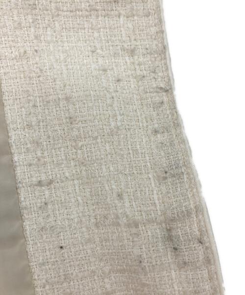 green label relaxing（グリーンレーベルリラクシング）green label relaxing (グリーンレーベルリラクシング) ツイードフリンジポケットベスト アイボリー サイズ:FREEの古着・服飾アイテム