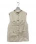 green label relaxing（グリーンレーベルリラクシング）の古着「ツイードフリンジポケットベスト」｜アイボリー