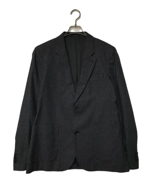 LACOSTE（ラコステ）LACOSTE (ラコステ) チェックフランネルテーラードジャケット VH1537 グレー サイズ:48の古着・服飾アイテム