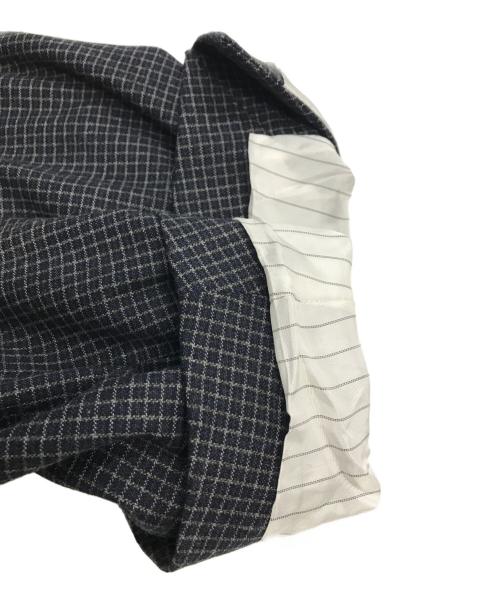 LACOSTE（ラコステ）LACOSTE (ラコステ) チェックフランネルテーラードジャケット VH1537 グレー サイズ:48の古着・服飾アイテム