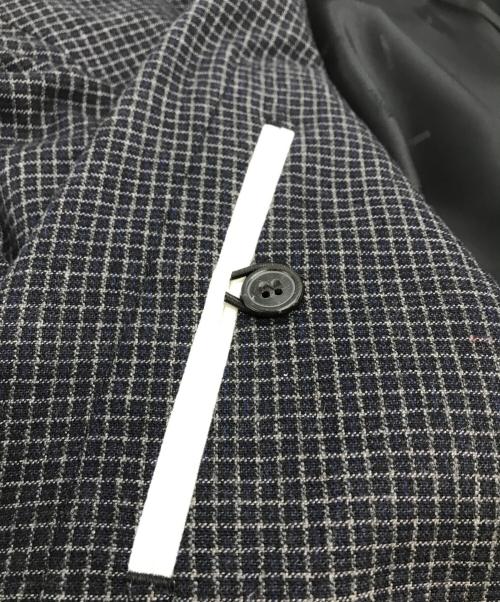 LACOSTE（ラコステ）LACOSTE (ラコステ) チェックフランネルテーラードジャケット VH1537 グレー サイズ:48の古着・服飾アイテム