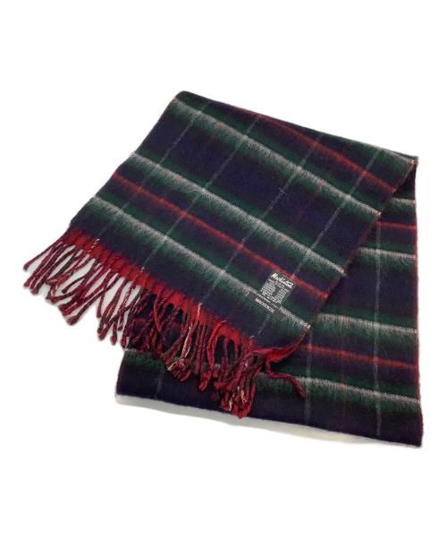 MACKINTOSH（マッキントッシュ）MACKINTOSH (マッキントッシュ) MACKENZIE カシミヤ ブレンド タータンチェック マフラー ネイビーの古着・服飾アイテム