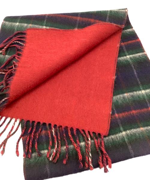 MACKINTOSH（マッキントッシュ）MACKINTOSH (マッキントッシュ) MACKENZIE カシミヤ ブレンド タータンチェック マフラー ネイビーの古着・服飾アイテム